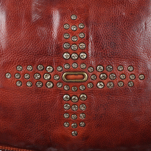 Modern Rivet-Fringe Hobo Bag