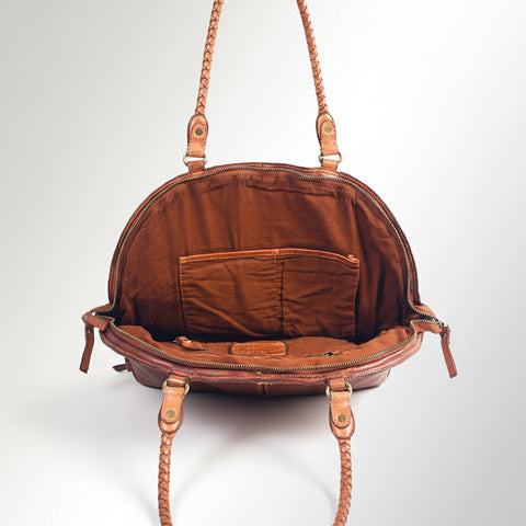 Modern Weave-Pattern Shoulder Bag