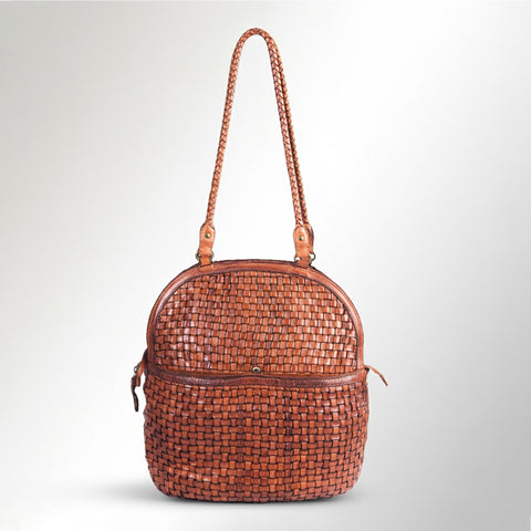 Modern Weave-Pattern Shoulder Bag