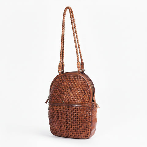 Modern Weave-Pattern Shoulder Bag