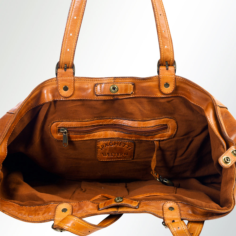 SWC132TAN Tote Genuine Leather women bag western Bag