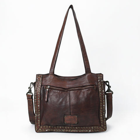 Signature Rivet-Trim Tote Bag