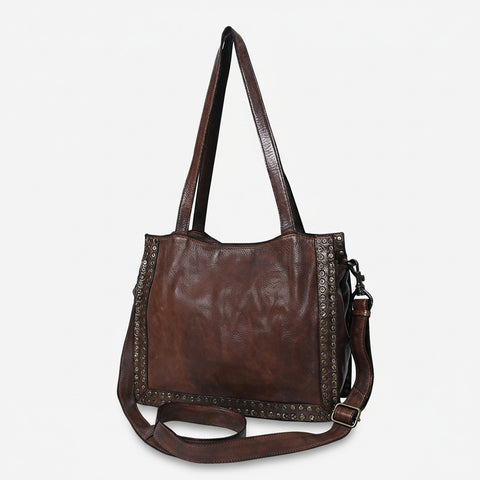 Signature Rivet-Trim Tote Bag