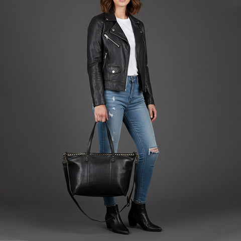 The Meridian Studded Carryall Tote Bag