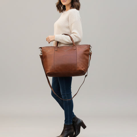 The Meridian Studded Carryall Tote Bag