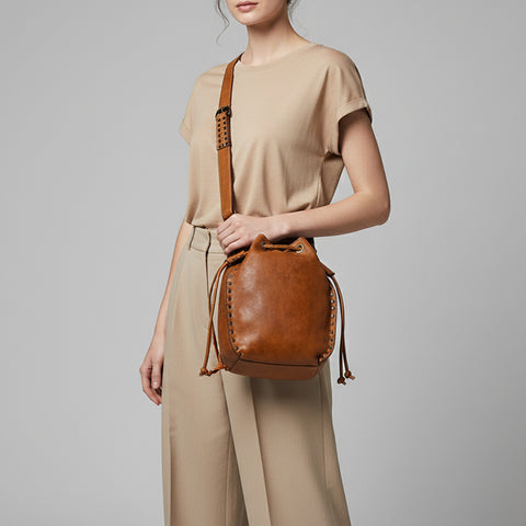The Rivet Drawstring Bucket Bag
