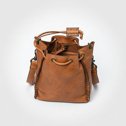 The Rivet Drawstring Bucket Bag