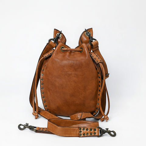 The Rivet Drawstring Bucket Bag