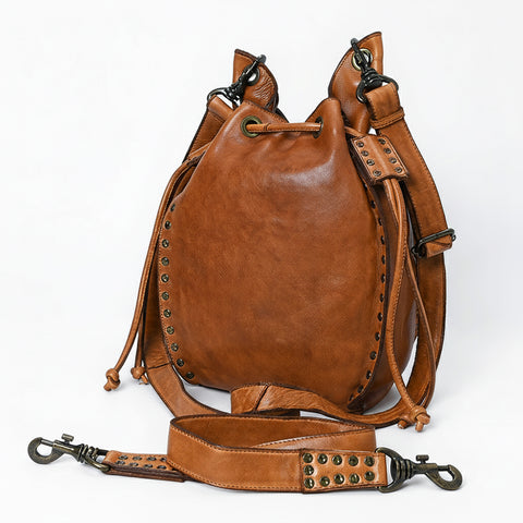 The Rivet Drawstring Bucket Bag