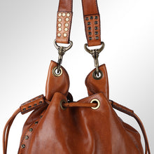 Load image into Gallery viewer, SWC137TAN Tote Genuine Leather women bag western Bag