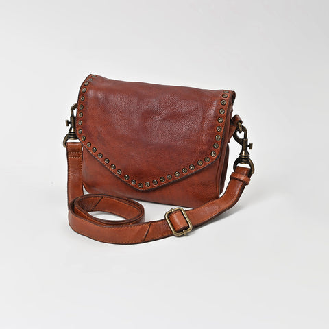 Studded Leather Crossbody Bag
