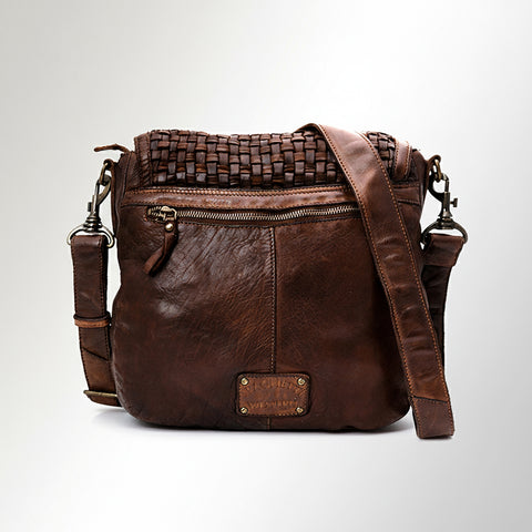 Decorative Woven Leather Crossbody