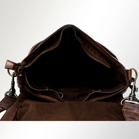 Decorative Woven Leather Crossbody
