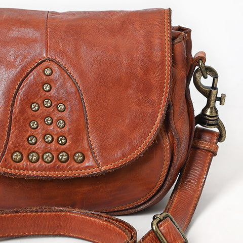 Studded Flap Cross Body Bag