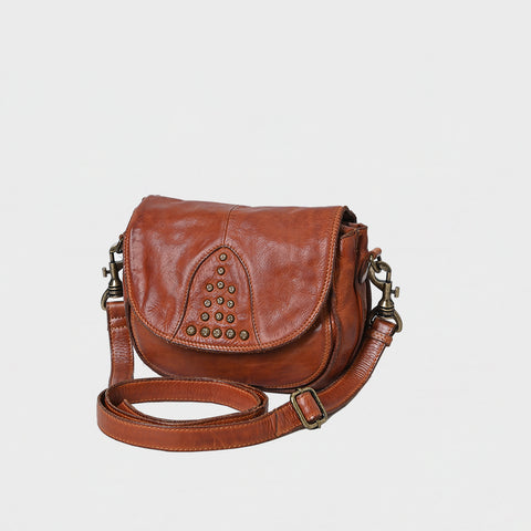 Studded Flap Cross Body Bag