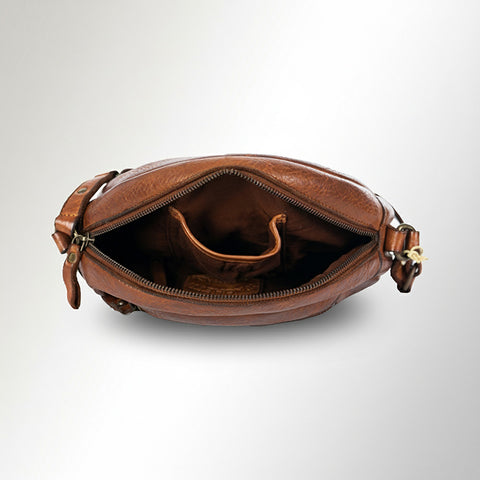 Studded Arc Flap Shoulder Bag