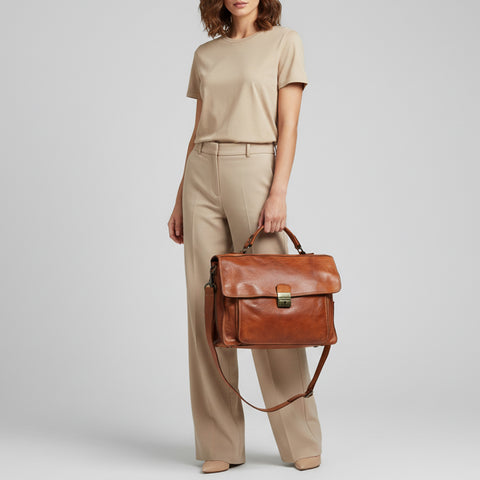 Compact Buckle Closure Briefcase