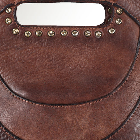 Studded Leather Clutch Bag