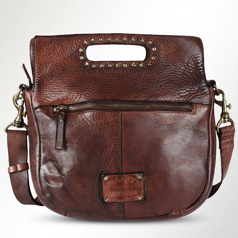 Studded Leather Clutch Bag