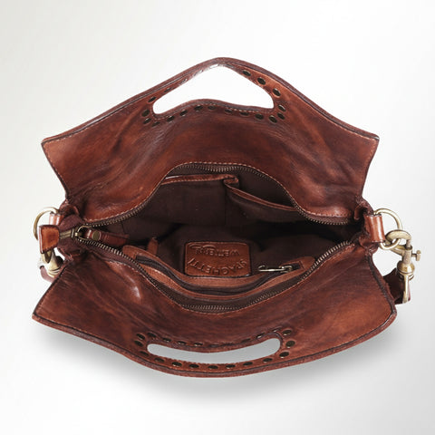 Studded Leather Clutch Bag