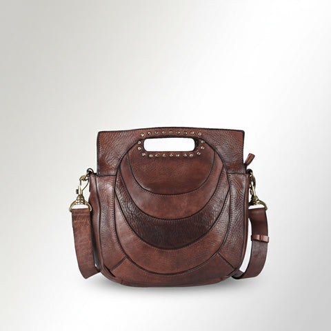 Studded Leather Clutch Bag