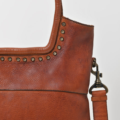 Bronzaro - Leather Studded Tote Bag