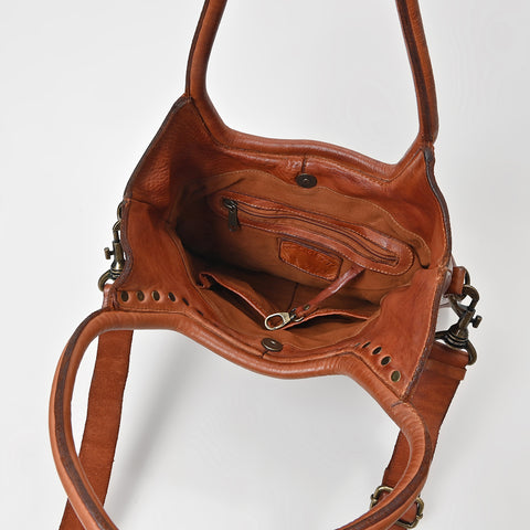 Bronzaro - Leather Studded Tote Bag
