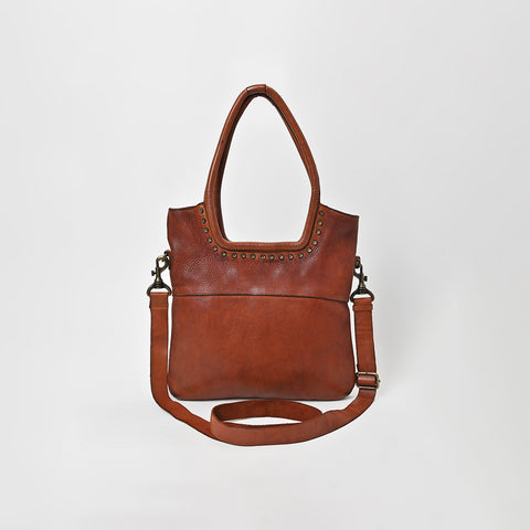 Bronzaro - Leather Studded Tote Bag