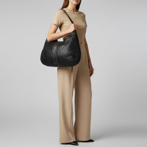 Venturo - Basket Weave Hobo Bag