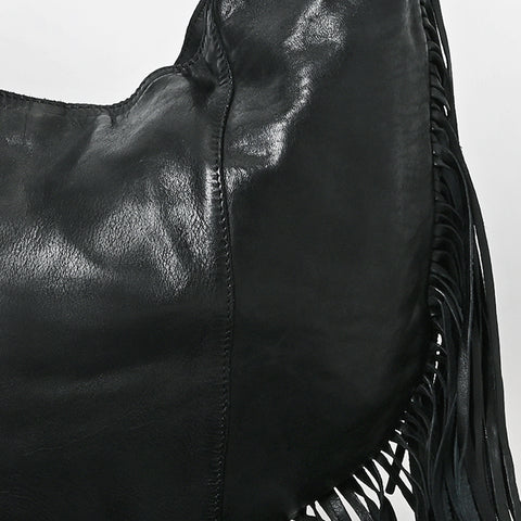 Signature Side-Fringe Hobo Bag