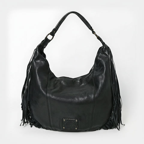 Signature Side-Fringe Hobo Bag
