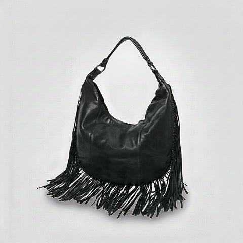 Signature Side-Fringe Hobo Bag
