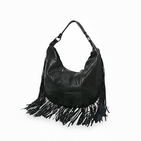 Signature Side-Fringe Hobo Bag