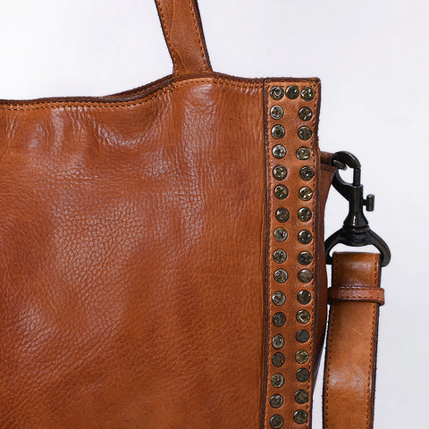 Signature Rivet-Trim Tote Bag
