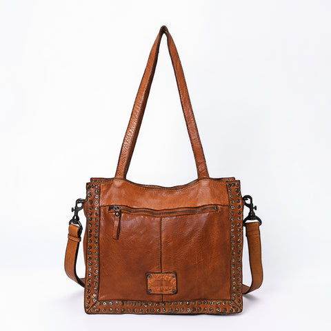 Signature Rivet-Trim Tote Bag
