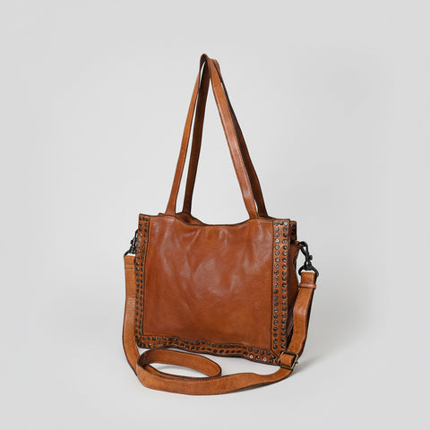 Signature Rivet-Trim Tote Bag