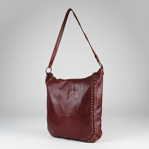 Signature Riveted Leather Hobo
