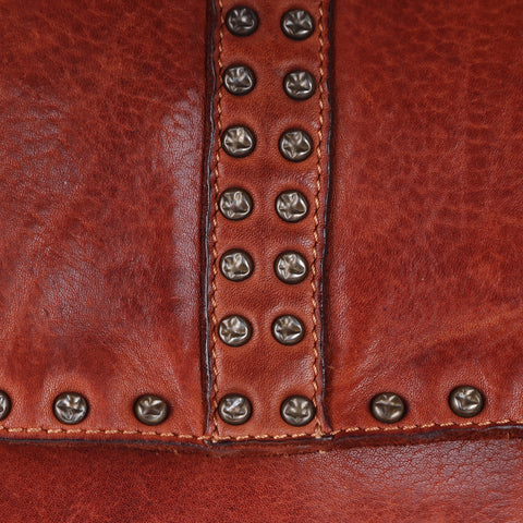 Signature Riveted Leather Backpack