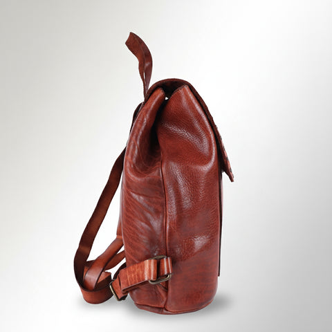 Signature Riveted Leather Backpack