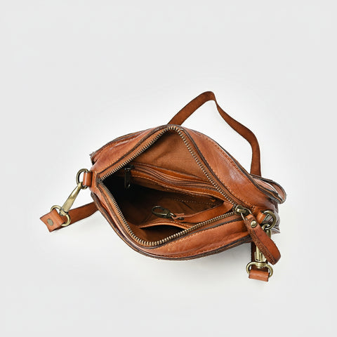 Sleek Leather Canteen Bag