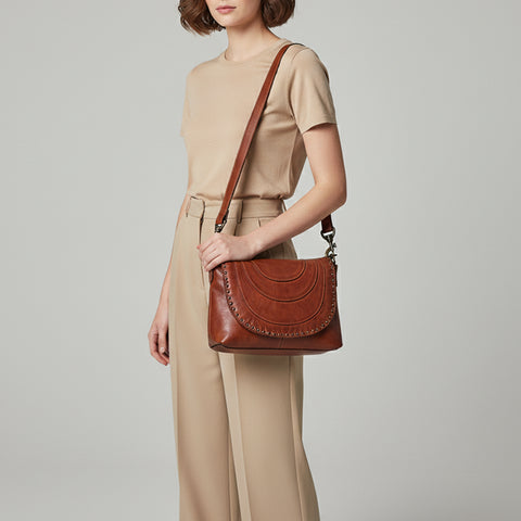 Studded Leather Crossbody Bag