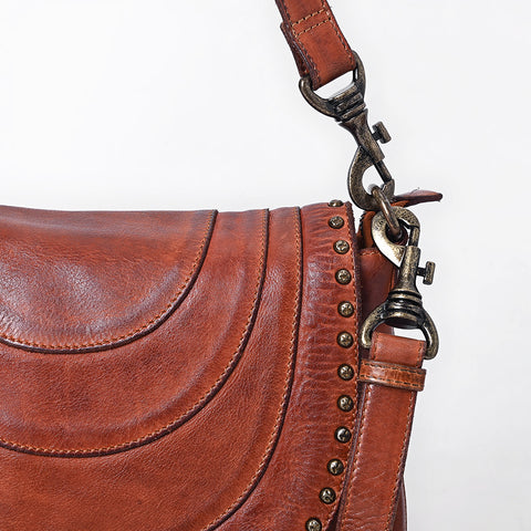 Studded Leather Crossbody Bag