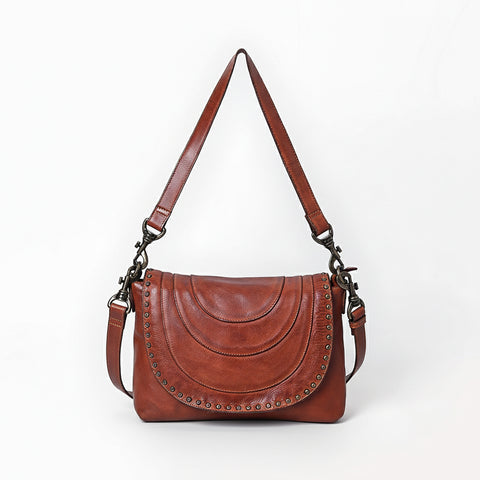 Studded Leather Crossbody Bag