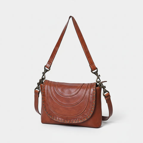 Studded Leather Crossbody Bag