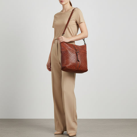 Studded Leather Shoulder Bag