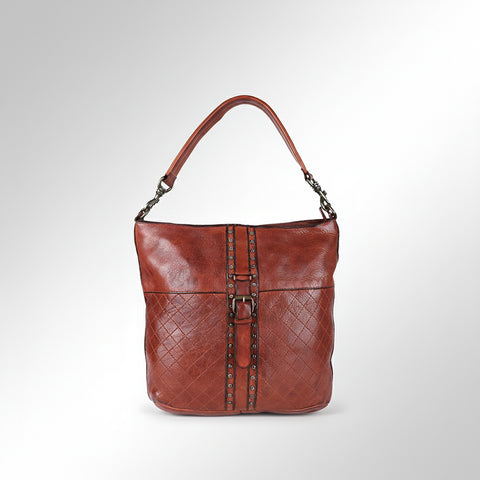 Studded Leather Shoulder Bag