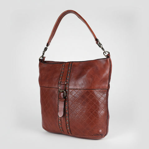 Studded Leather Shoulder Bag