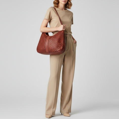 Venturo - Basket Weave Hobo Bag