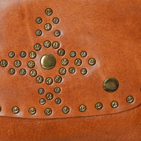 Compact Leather Fringes Crossbody