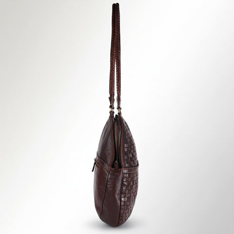 Modern Weave-Pattern Shoulder Bag